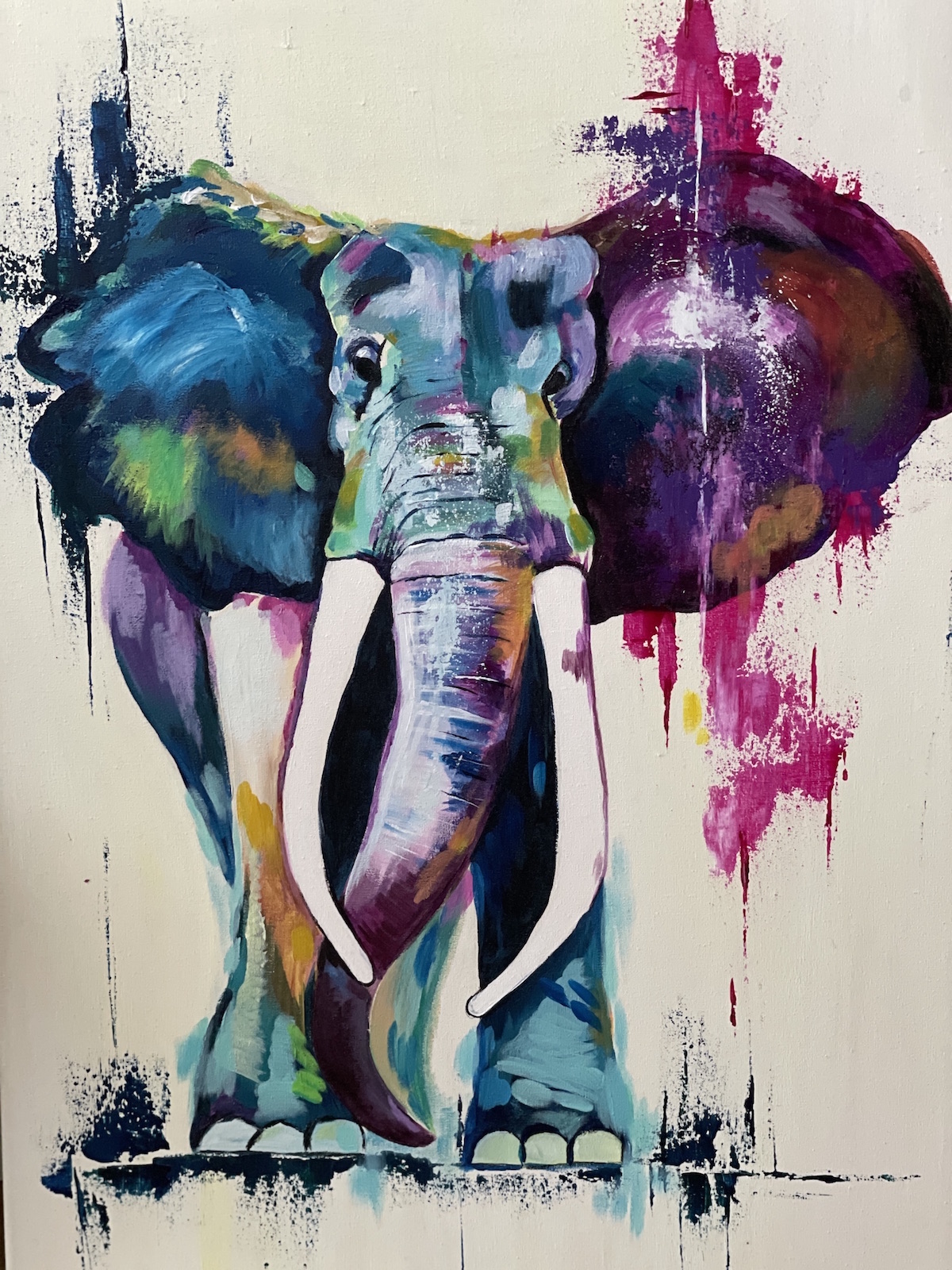 Слон в стиле Pop art